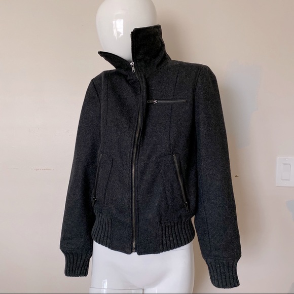 {Express} Grey Wool Jacket - Picture 2 of 10